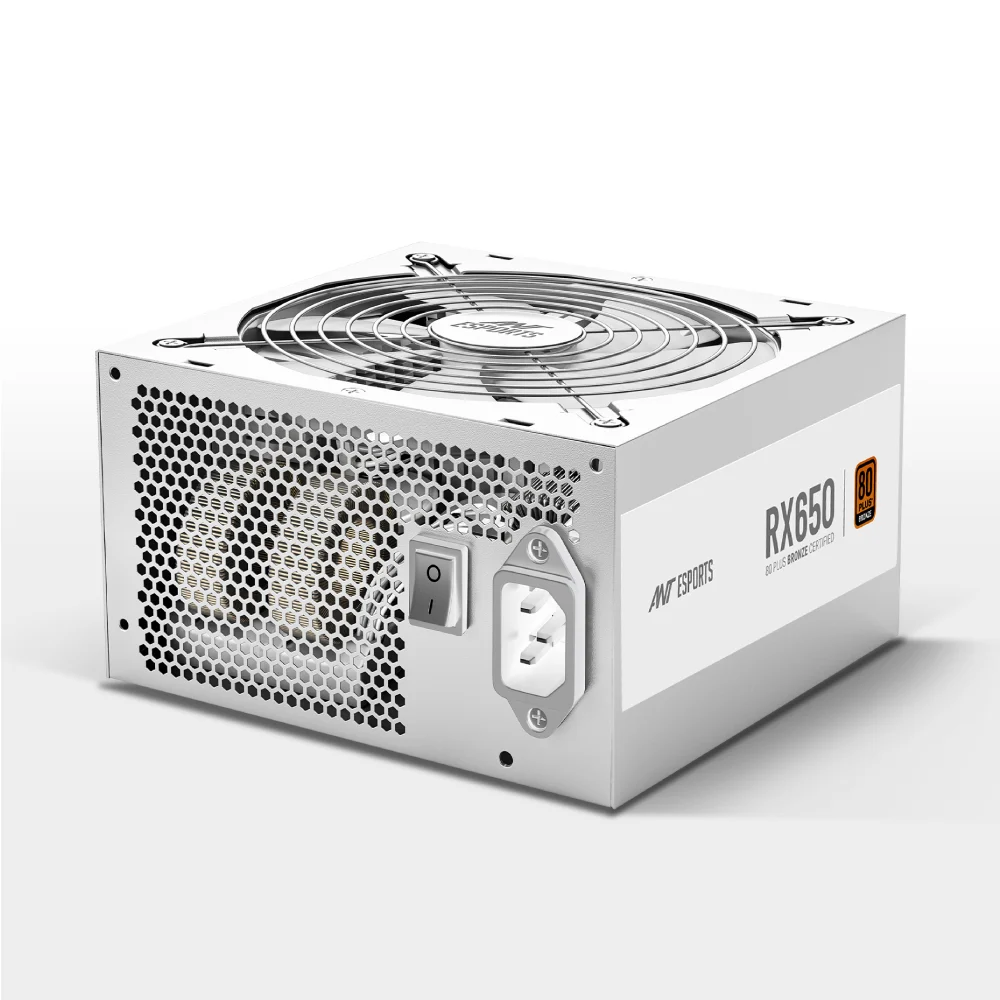Ant Esports RX650 650w 80 Plus Bronze Gaming Desktop Power Supply White view 2